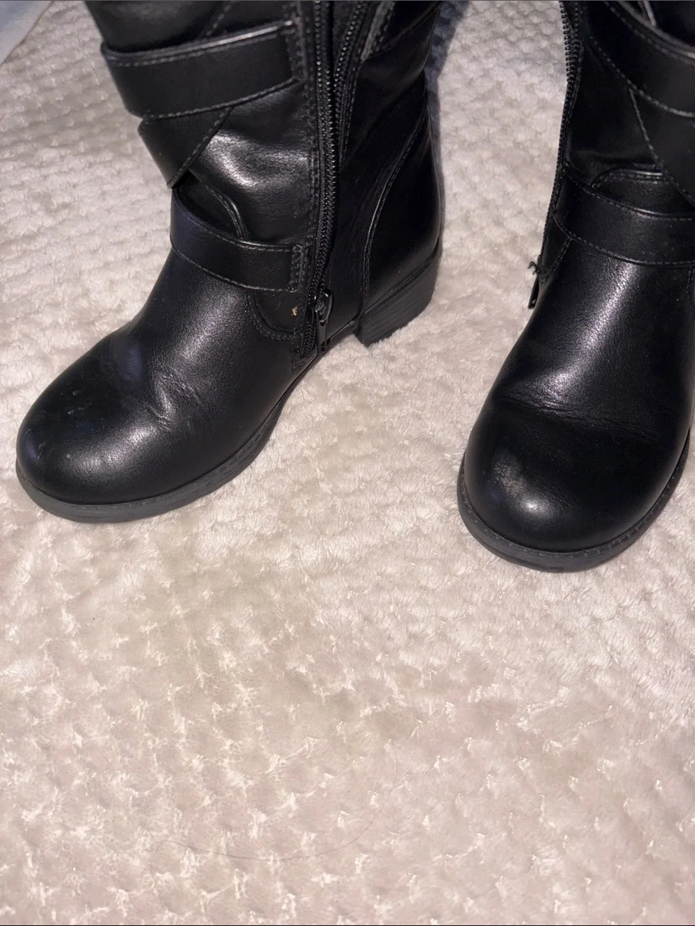 Classic Black Mid-Calf girls Boots - (Brand)